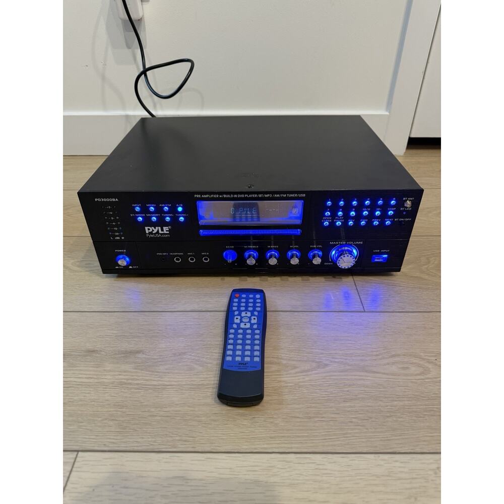 Pyle PD3000BA Home Theater Bluetooth Audio and Video Stereo Receiver With Remote